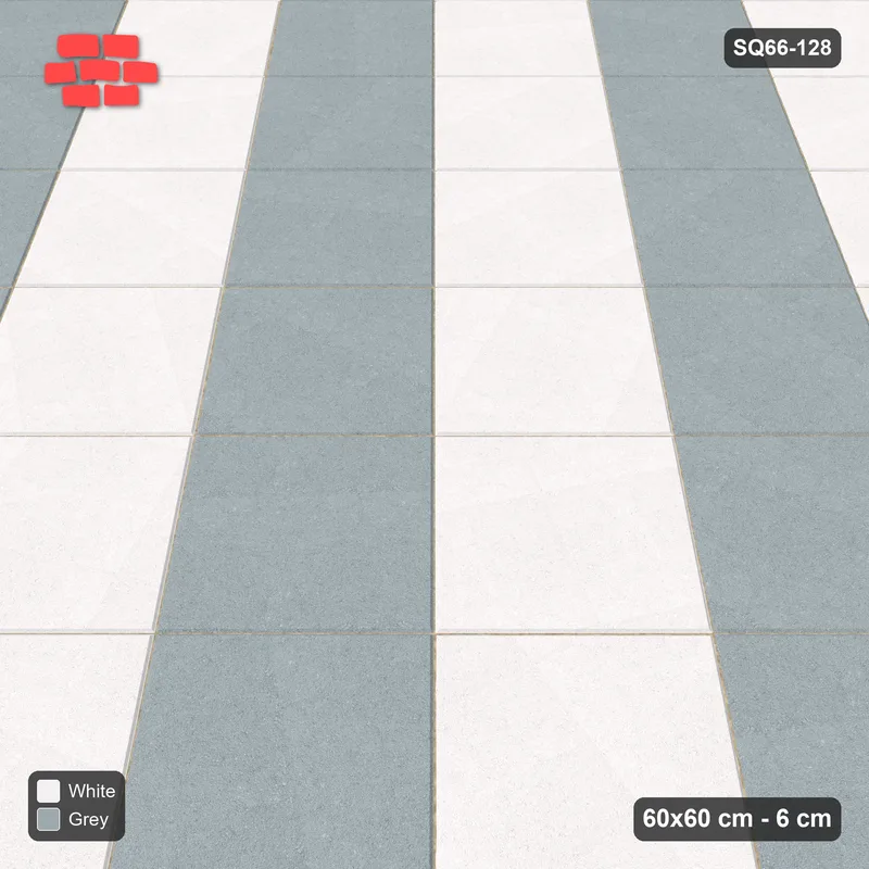 Interlock (Pasco) 60x60 cm · SQ66-128 · Diagonal with Tone Column Stripes · Side view Interlock (Pasco) 60x60 cm · SQ66-128 · Diagonal with Tone Column Stripes · Side view