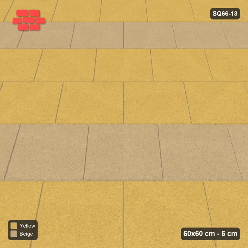 Interlock (Pasco) 60x60 cm · SQ66-13 · Diagonal Running Bond · Side view Interlock (Pasco) 60x60 cm · SQ66-13 · Diagonal Running Bond · Side view