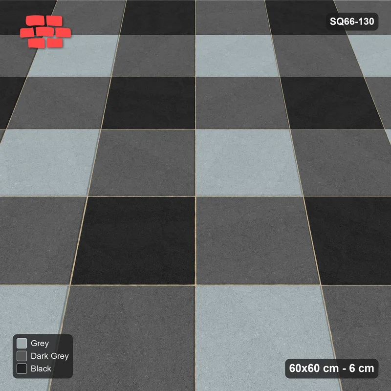 Interlock (Pasco) 60x60 cm · SQ66-130 · Diagonal with Lattice Lines · Side view Interlock (Pasco) 60x60 cm · SQ66-130 · Diagonal with Lattice Lines · Side view