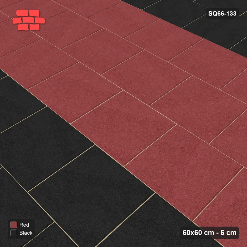 Interlock (Pasco) 60x60 cm · SQ66-133 · Half-Bond with Paired Accent Courses · Side view Interlock (Pasco) 60x60 cm · SQ66-133 · Half-Bond with Paired Accent Courses · Side view