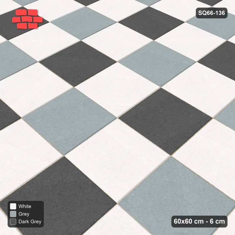 Interlock (Pasco) 60x60 cm · SQ66-136 · Kerb-Framed Argyle Diamonds · Side view Interlock (Pasco) 60x60 cm · SQ66-136 · Kerb-Framed Argyle Diamonds · Side view