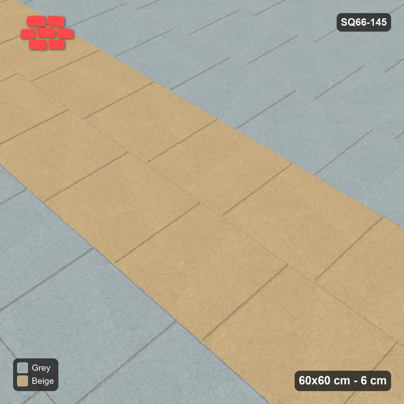 Interlock (Pasco) 60x60 cm · SQ66-145 · Quarter-Bond with Two-Slab Centre Band · Side view Interlock (Pasco) 60x60 cm · SQ66-145 · Quarter-Bond with Two-Slab Centre Band · Side view