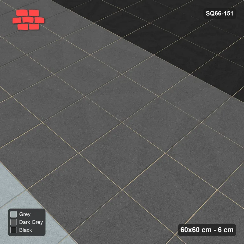 Interlock (Pasco) 60x60 cm · SQ66-151 · Tonal Row Gradient · Side view Interlock (Pasco) 60x60 cm · SQ66-151 · Tonal Row Gradient · Side view