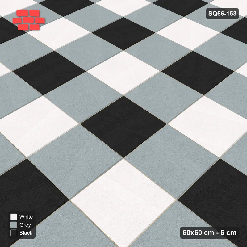 Interlock (Pasco) 60x60 cm · SQ66-153 · Lattice Lines · Side view Interlock (Pasco) 60x60 cm · SQ66-153 · Lattice Lines · Side view