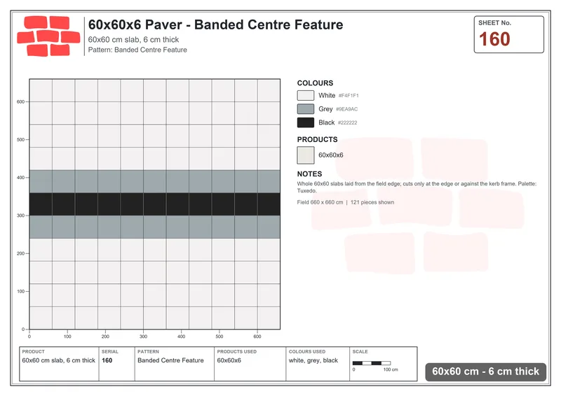 Interlock (Pasco) 60x60 cm · SQ66-160 · Diamond Medallion · Laying plan Interlock (Pasco) 60x60 cm · SQ66-160 · Diamond Medallion · Laying plan