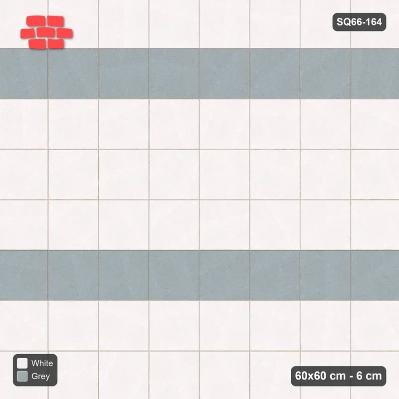 Interlock (Pasco) 60x60 cm · SQ66-164 · Accent Course Every Fourth · Top view Interlock (Pasco) 60x60 cm · SQ66-164 · Accent Course Every Fourth · Top view
