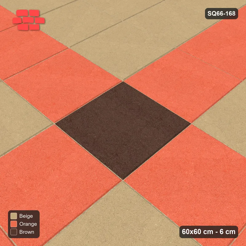 Interlock (Pasco) 60x60 cm · SQ66-168 · Cross Avenue with Centre Slab · Side view Interlock (Pasco) 60x60 cm · SQ66-168 · Cross Avenue with Centre Slab · Side view