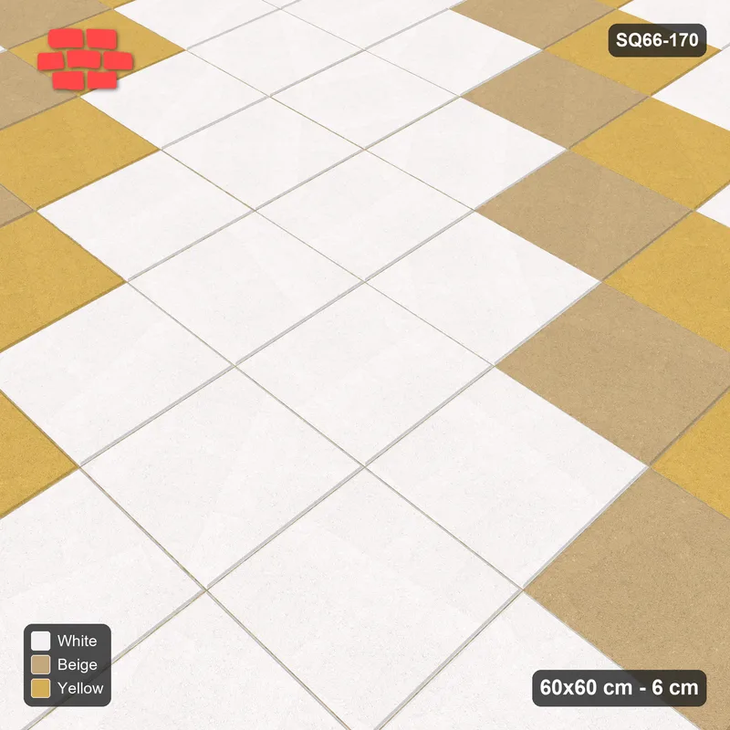 Interlock (Pasco) 60x60 cm · SQ66-170 · Diagonal Twin Lines · Side view Interlock (Pasco) 60x60 cm · SQ66-170 · Diagonal Twin Lines · Side view