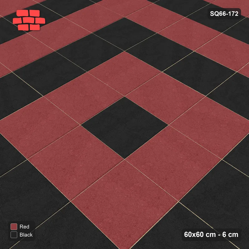 Interlock (Pasco) 60x60 cm · SQ66-172 · Concentric Rings · Side view Interlock (Pasco) 60x60 cm · SQ66-172 · Concentric Rings · Side view