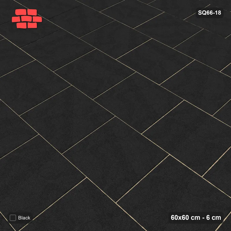 Interlock (Pasco) 60x60 cm · SQ66-18 · Kerb-Framed Running Bond · Side view Interlock (Pasco) 60x60 cm · SQ66-18 · Kerb-Framed Running Bond · Side view