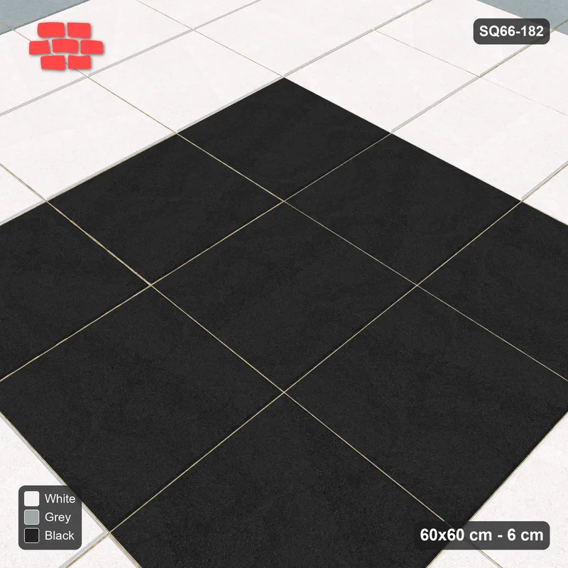 Interlock (Pasco) 60x60 cm · SQ66-182 · Kerb-Framed Bordered Plaza with Centre Medallion · Side view Interlock (Pasco) 60x60 cm · SQ66-182 · Kerb-Framed Bordered Plaza with Centre Medallion · Side view