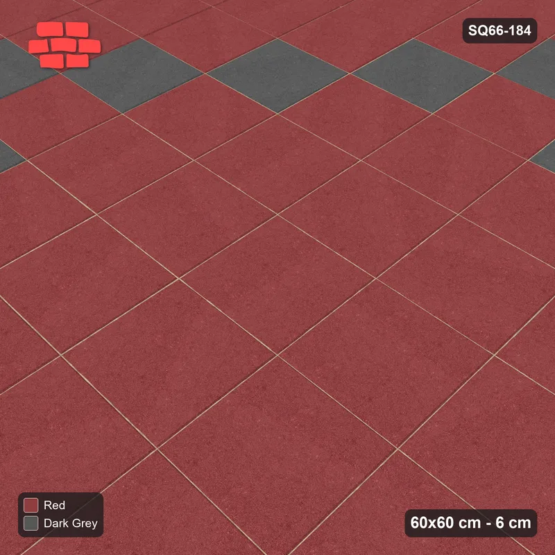 Interlock (Pasco) 60x60 cm · SQ66-184 · Diamond Outline Plaza · Side view Interlock (Pasco) 60x60 cm · SQ66-184 · Diamond Outline Plaza · Side view