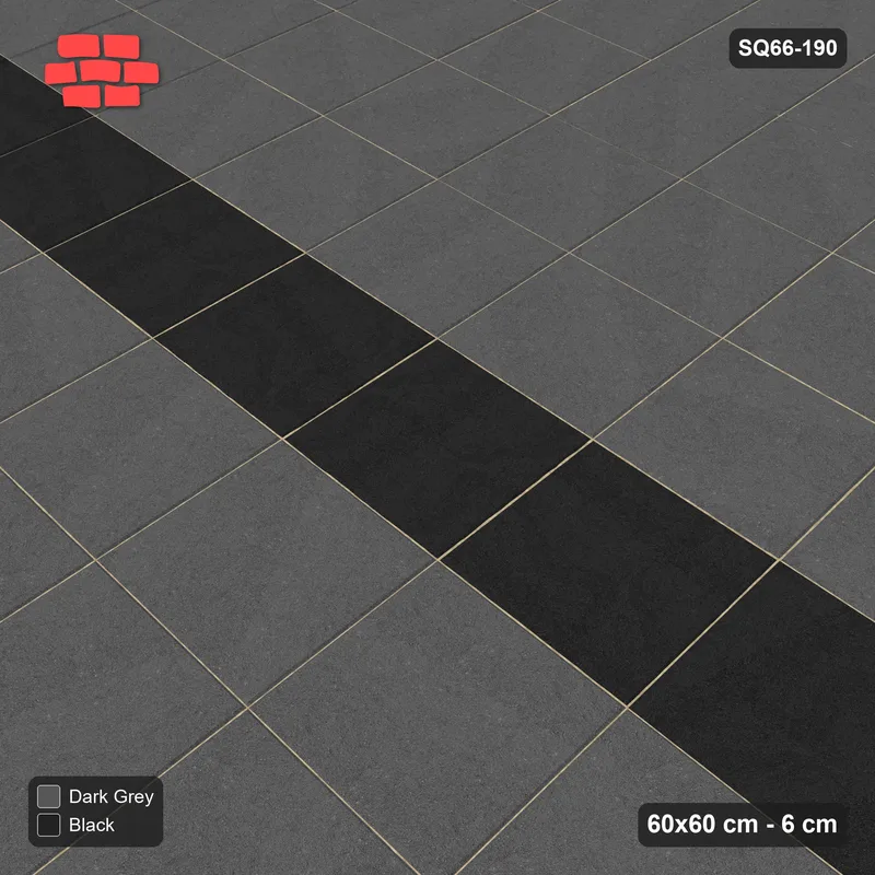 Interlock (Pasco) 60x60 cm · SQ66-190 · Centre Feature Band · Side view Interlock (Pasco) 60x60 cm · SQ66-190 · Centre Feature Band · Side view