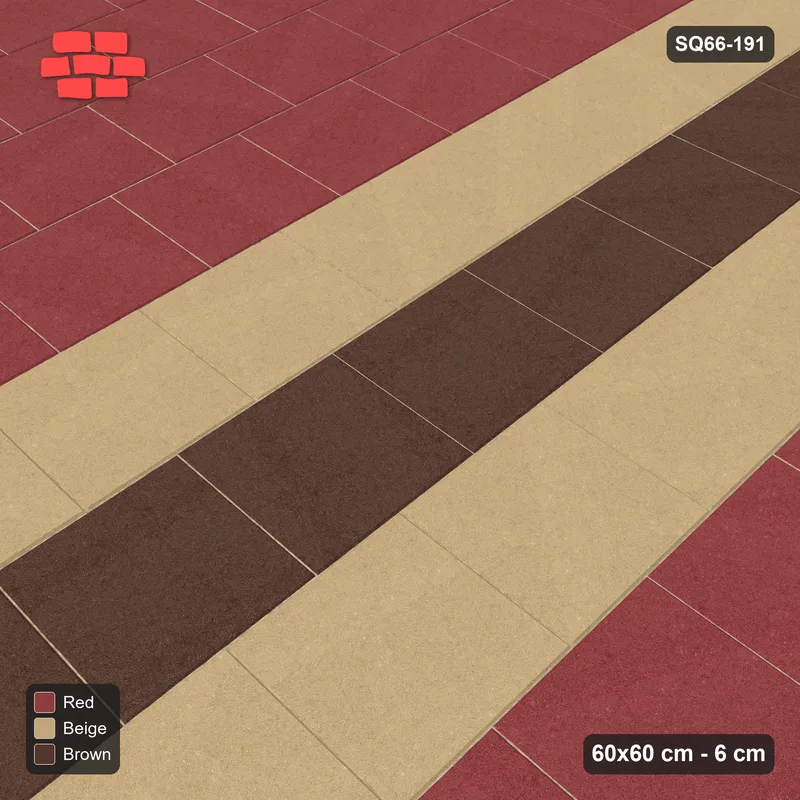 Interlock (Pasco) 60x60 cm · SQ66-191 · Vertical Half-Bond with Banded Centre Feature · Side view Interlock (Pasco) 60x60 cm · SQ66-191 · Vertical Half-Bond with Banded Centre Feature · Side view