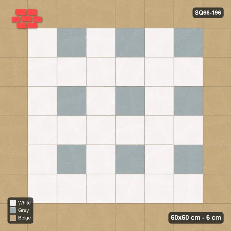 Interlock (Pasco) 60x60 cm · SQ66-196 · Framed Dotted Field · Top view Interlock (Pasco) 60x60 cm · SQ66-196 · Framed Dotted Field · Top view