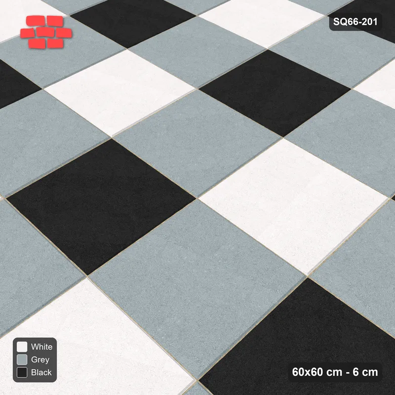 Interlock (Pasco) 60x60 cm · SQ66-201 · Lattice Lines · Side view Interlock (Pasco) 60x60 cm · SQ66-201 · Lattice Lines · Side view