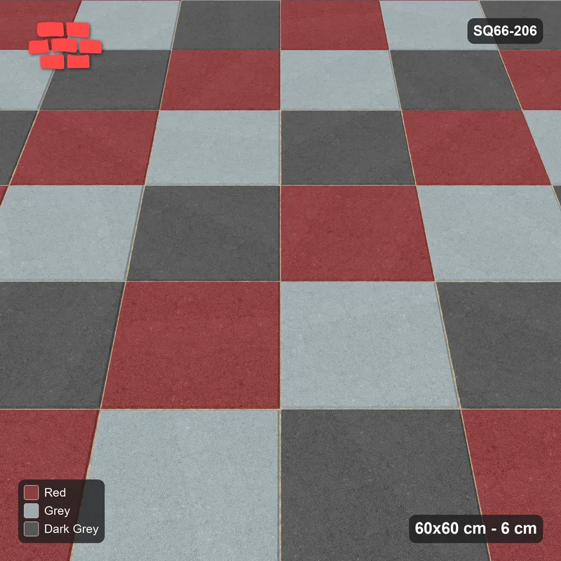 Interlock (Pasco) 60x60 cm · SQ66-206 · Diagonal with Rising Diagonal Tone Steps · Side view Interlock (Pasco) 60x60 cm · SQ66-206 · Diagonal with Rising Diagonal Tone Steps · Side view