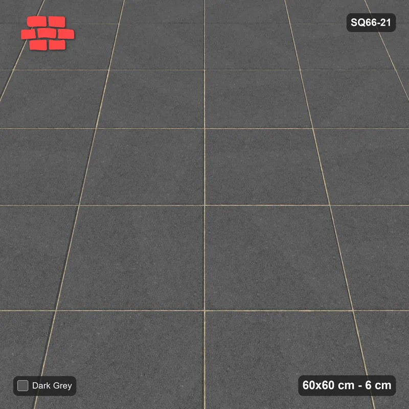 Interlock (Pasco) 60x60 cm · SQ66-21 · Diagonal Stack Plaza · Side view Interlock (Pasco) 60x60 cm · SQ66-21 · Diagonal Stack Plaza · Side view