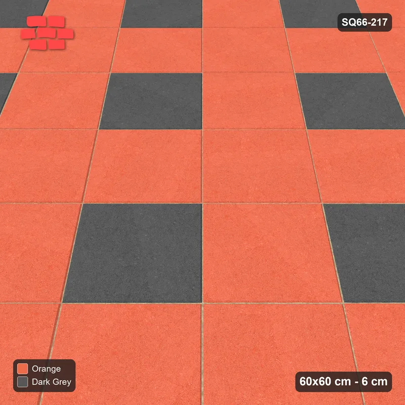 Interlock (Pasco) 60x60 cm · SQ66-217 · Kerb-Framed Diagonal with Dotted Grid · Side view Interlock (Pasco) 60x60 cm · SQ66-217 · Kerb-Framed Diagonal with Dotted Grid · Side view