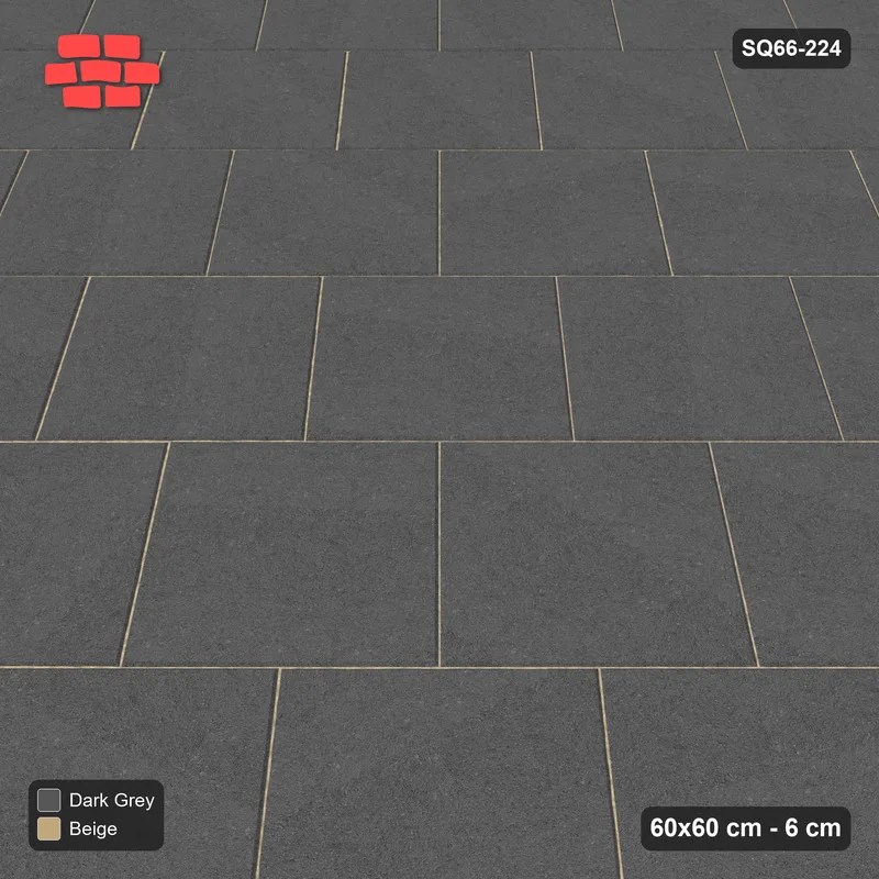 Interlock (Pasco) 60x60 cm · SQ66-224 · Diagonal Half-Bond with Centre Feature Band · Side view Interlock (Pasco) 60x60 cm · SQ66-224 · Diagonal Half-Bond with Centre Feature Band · Side view