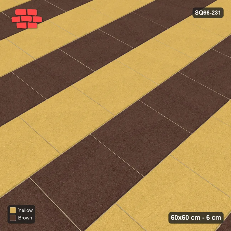 Interlock (Pasco) 60x60 cm · SQ66-231 · Kerb-Framed Vertical Half-Bond with Tone Row Stripes · Side view Interlock (Pasco) 60x60 cm · SQ66-231 · Kerb-Framed Vertical Half-Bond with Tone Row Stripes · Side view