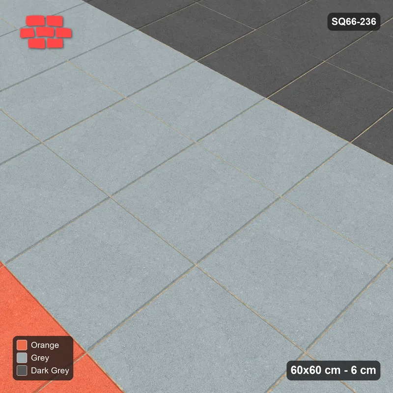 Interlock (Pasco) 60x60 cm · SQ66-236 · Tonal Row Gradient · Side view Interlock (Pasco) 60x60 cm · SQ66-236 · Tonal Row Gradient · Side view
