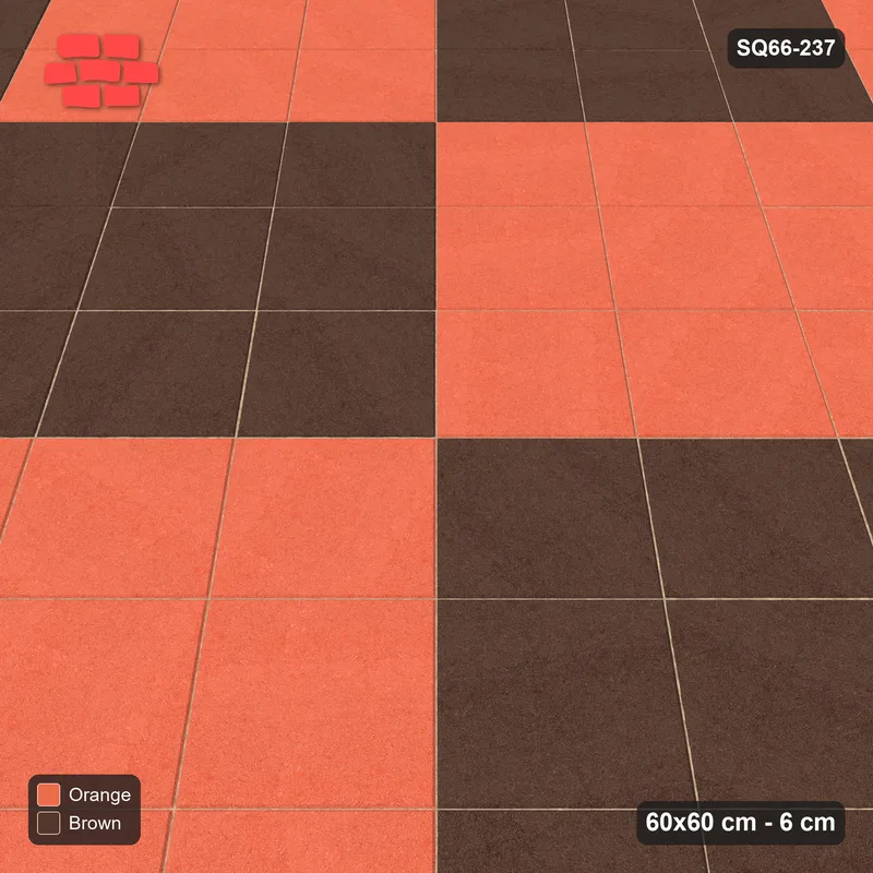Interlock (Pasco) 60x60 cm · SQ66-237 · Diagonal with Triple-Slab Checker Blocks · Side view Interlock (Pasco) 60x60 cm · SQ66-237 · Diagonal with Triple-Slab Checker Blocks · Side view