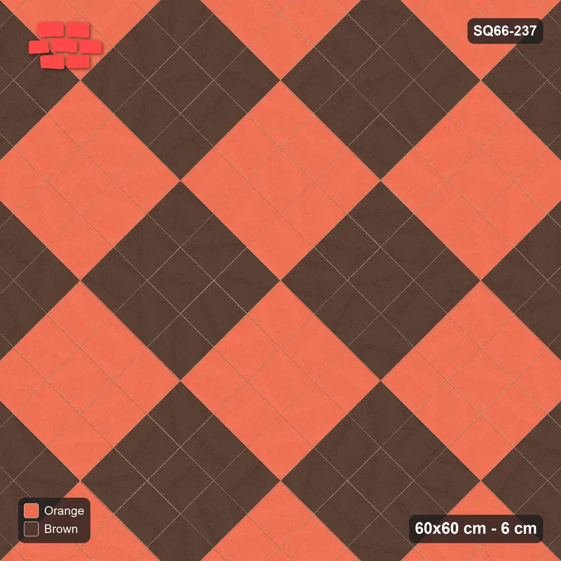 Interlock (Pasco) 60x60 cm · SQ66-237 · Diagonal with Triple-Slab Checker Blocks · Top view Interlock (Pasco) 60x60 cm · SQ66-237 · Diagonal with Triple-Slab Checker Blocks · Top view