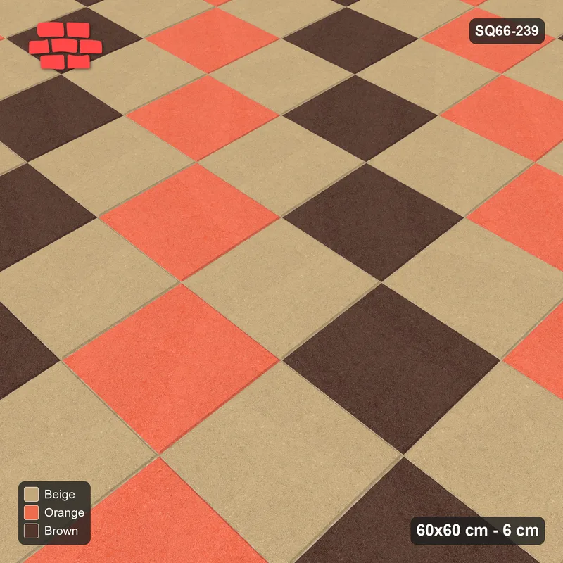 Interlock (Pasco) 60x60 cm · SQ66-239 · Tri-Tone Checker · Side view Interlock (Pasco) 60x60 cm · SQ66-239 · Tri-Tone Checker · Side view