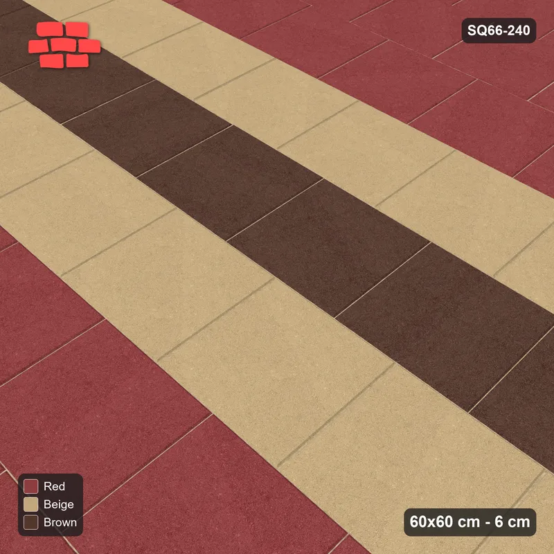 Interlock (Pasco) 60x60 cm · SQ66-240 · Half-Bond with Banded Centre Feature · Side view Interlock (Pasco) 60x60 cm · SQ66-240 · Half-Bond with Banded Centre Feature · Side view