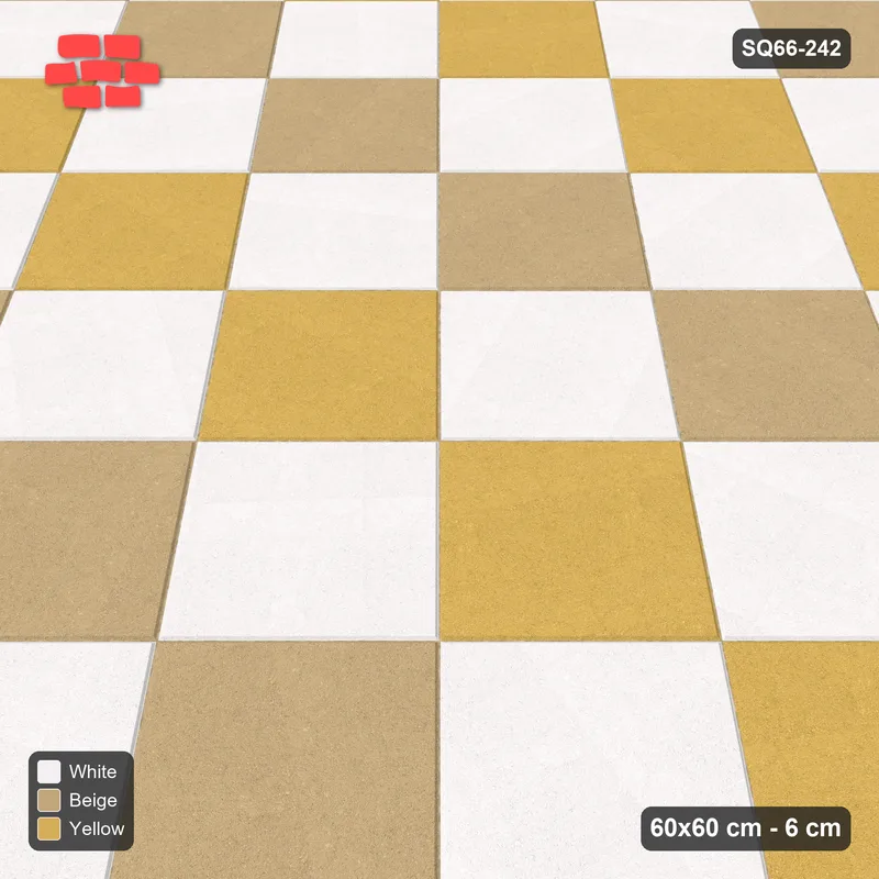 Interlock (Pasco) 60x60 cm · SQ66-242 · Diagonal with Tri-Tone Checker · Side view Interlock (Pasco) 60x60 cm · SQ66-242 · Diagonal with Tri-Tone Checker · Side view