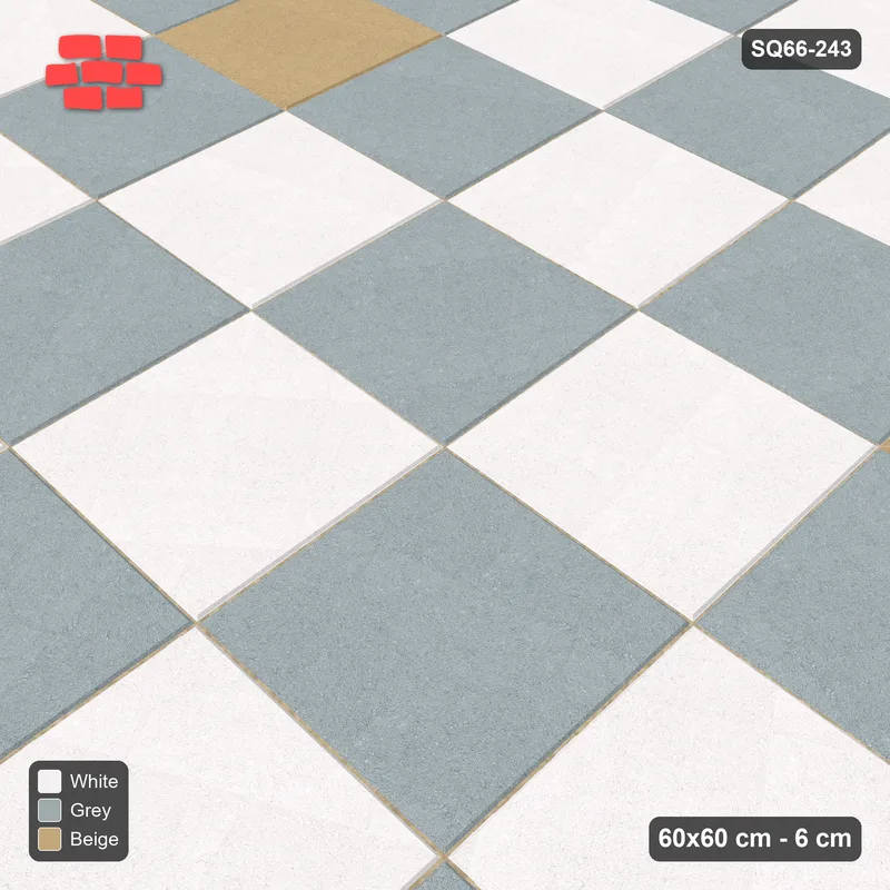 Interlock (Pasco) 60x60 cm · SQ66-243 · Checker with Corner Dots · Side view Interlock (Pasco) 60x60 cm · SQ66-243 · Checker with Corner Dots · Side view