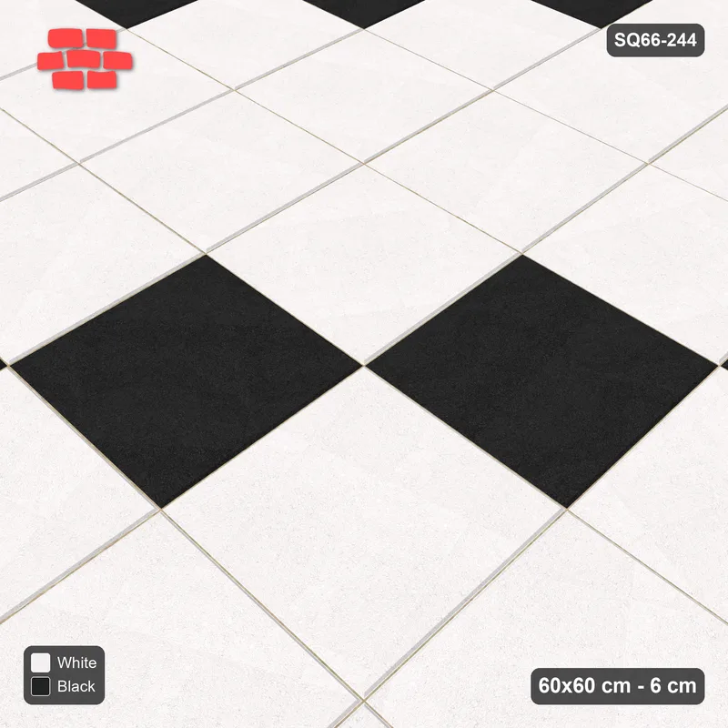 Interlock (Pasco) 60x60 cm · SQ66-244 · Wide Diagonal Accent Lines · Side view Interlock (Pasco) 60x60 cm · SQ66-244 · Wide Diagonal Accent Lines · Side view