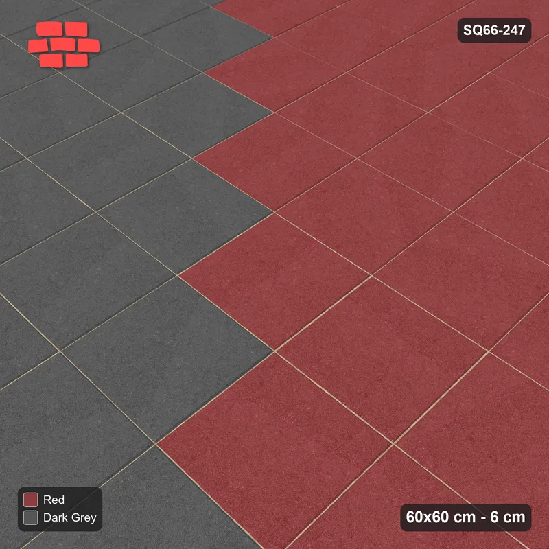 Interlock (Pasco) 60x60 cm · SQ66-247 · Stair Step Field · Side view Interlock (Pasco) 60x60 cm · SQ66-247 · Stair Step Field · Side view