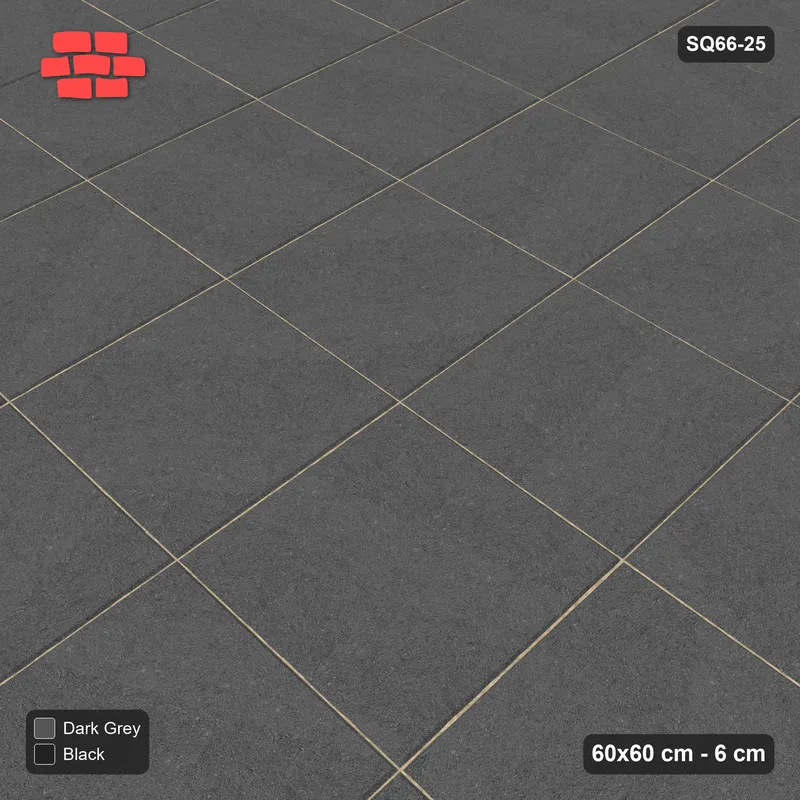 Interlock (Pasco) 60x60 cm · SQ66-25 · Single Slab Border Frame · Side view Interlock (Pasco) 60x60 cm · SQ66-25 · Single Slab Border Frame · Side view