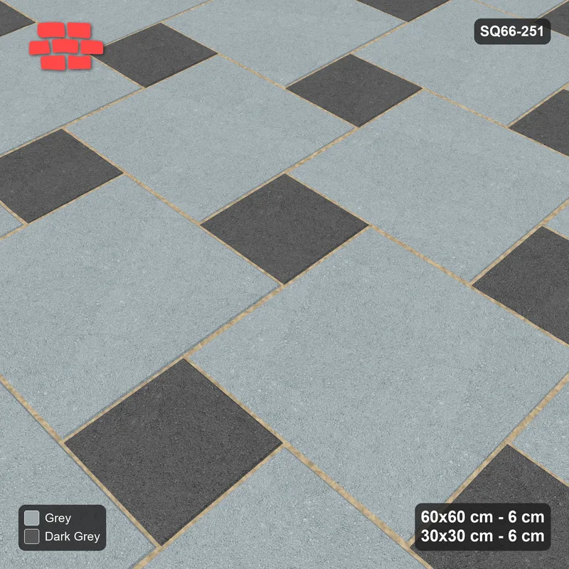 Interlock (Pasco) 60x60 cm · SQ66-251 · Offset Lattice, 30x30 Holes, Solid Slabs, 360 cm · Side view Interlock (Pasco) 60x60 cm · SQ66-251 · Offset Lattice, 30x30 Holes, Solid Slabs, 360 cm · Side view