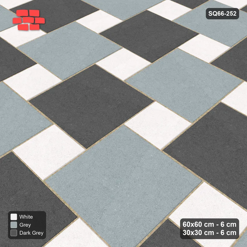 Interlock (Pasco) 60x60 cm · SQ66-252 · Offset Lattice, 30x30 Holes, Alternating Slabs, Mirrored · Side view Interlock (Pasco) 60x60 cm · SQ66-252 · Offset Lattice, 30x30 Holes, Alternating Slabs, Mirrored · Side view