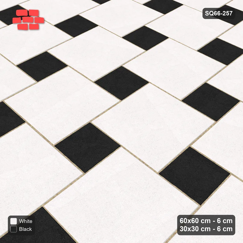 Interlock (Pasco) 60x60 cm · SQ66-257 · Offset Lattice, 30x30 Holes, Solid Slabs, 450 cm · Side view Interlock (Pasco) 60x60 cm · SQ66-257 · Offset Lattice, 30x30 Holes, Solid Slabs, 450 cm · Side view