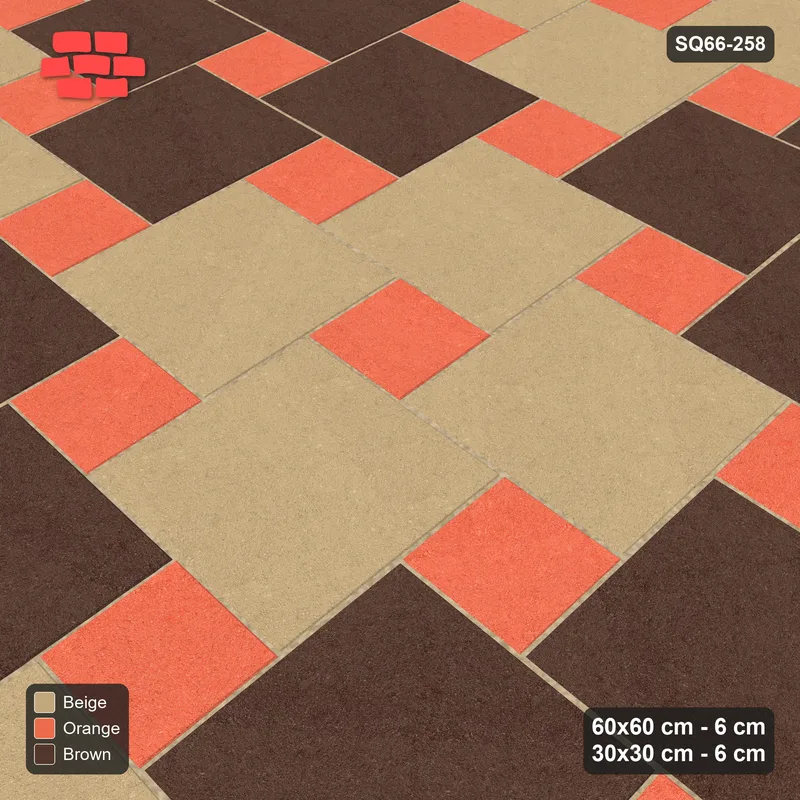 Interlock (Pasco) 60x60 cm · SQ66-258 · Offset Lattice, 30x30 Holes, 2x2 Blocks, Mirrored, Kerb · Side view Interlock (Pasco) 60x60 cm · SQ66-258 · Offset Lattice, 30x30 Holes, 2x2 Blocks, Mirrored, Kerb · Side view