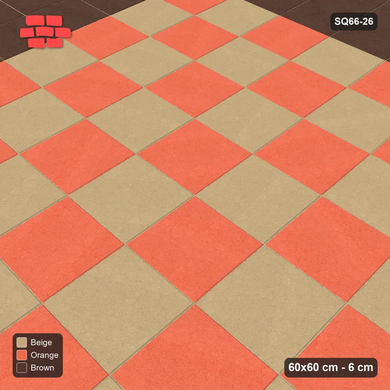 Interlock (Pasco) 60x60 cm · SQ66-26 · Double Slab Border around Checker · Side view Interlock (Pasco) 60x60 cm · SQ66-26 · Double Slab Border around Checker · Side view