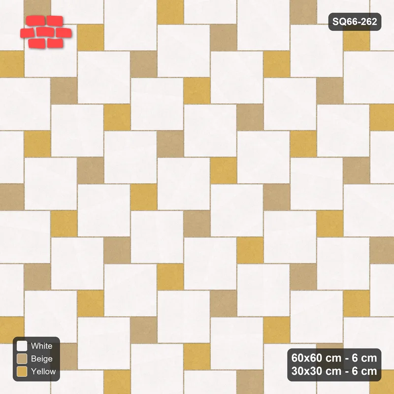 Interlock (Pasco) 60x60 cm · SQ66-262 · Offset Lattice, 30x30 Holes, Alternating Holes, Mirrored · Top view Interlock (Pasco) 60x60 cm · SQ66-262 · Offset Lattice, 30x30 Holes, Alternating Holes, Mirrored · Top view