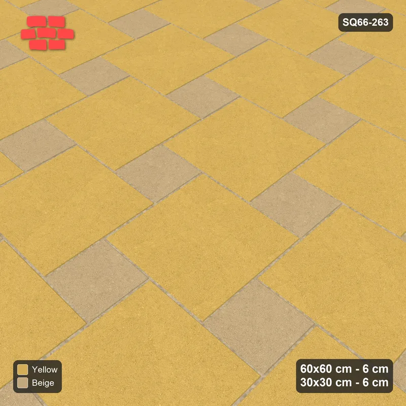 Interlock (Pasco) 60x60 cm · SQ66-263 · Offset Lattice, 30x30 Holes, Solid Slabs, Kerb, 535 cm · Side view Interlock (Pasco) 60x60 cm · SQ66-263 · Offset Lattice, 30x30 Holes, Solid Slabs, Kerb, 535 cm · Side view