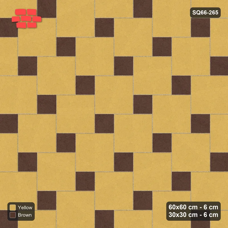 Interlock (Pasco) 60x60 cm · SQ66-265 · Offset Lattice, 30x30 Holes, Solid Slabs · Top view Interlock (Pasco) 60x60 cm · SQ66-265 · Offset Lattice, 30x30 Holes, Solid Slabs · Top view