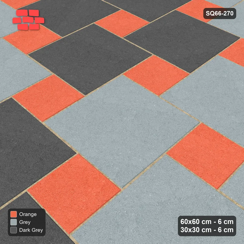 Interlock (Pasco) 60x60 cm · SQ66-270 · Offset Lattice, 30x30 Holes, 2x2 Blocks, Mirrored, 360 cm · Side view Interlock (Pasco) 60x60 cm · SQ66-270 · Offset Lattice, 30x30 Holes, 2x2 Blocks, Mirrored, 360 cm · Side view
