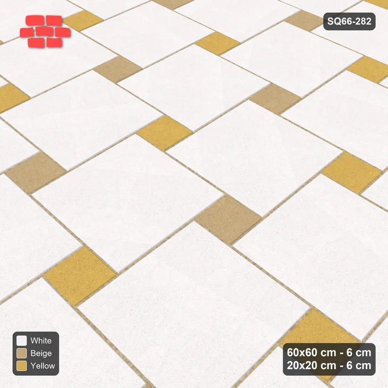 Interlock (Pasco) 60x60 cm · SQ66-282 · Offset Lattice, 20x20 Holes, Alternating Holes, Mirrored · Side view Interlock (Pasco) 60x60 cm · SQ66-282 · Offset Lattice, 20x20 Holes, Alternating Holes, Mirrored · Side view