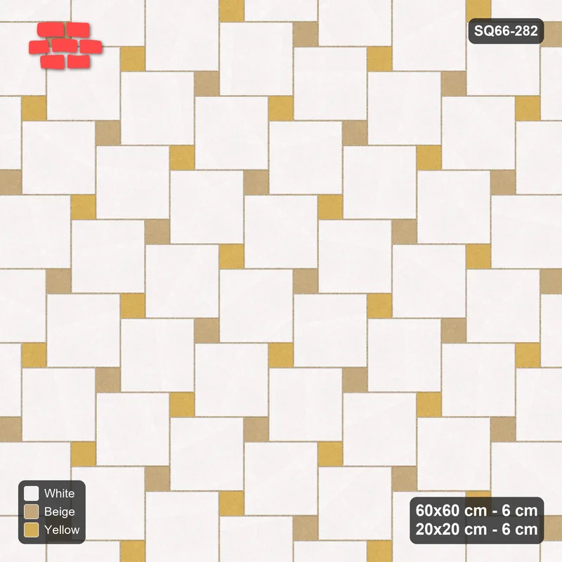 Interlock (Pasco) 60x60 cm · SQ66-282 · Offset Lattice, 20x20 Holes, Alternating Holes, Mirrored · Top view Interlock (Pasco) 60x60 cm · SQ66-282 · Offset Lattice, 20x20 Holes, Alternating Holes, Mirrored · Top view