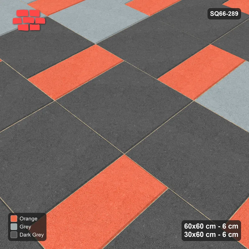 Interlock (Pasco) 60x60 cm · SQ66-289 · Slab Pair + 30x60 Plank Step, Blend, Right, Kerb, 430 cm · Side view Interlock (Pasco) 60x60 cm · SQ66-289 · Slab Pair + 30x60 Plank Step, Blend, Right, Kerb, 430 cm · Side view