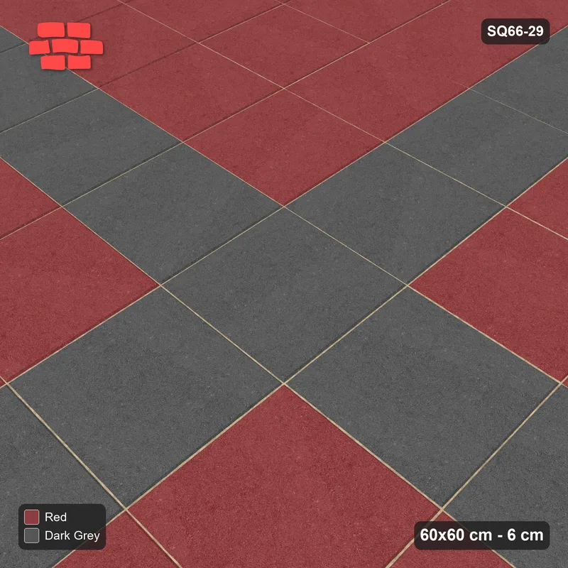 Interlock (Pasco) 60x60 cm · SQ66-29 · Cross Avenue Plaza · Side view Interlock (Pasco) 60x60 cm · SQ66-29 · Cross Avenue Plaza · Side view