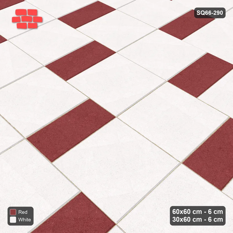 Interlock (Pasco) 60x60 cm · SQ66-290 · Slab Pair + 30x60 Plank Step, Solid Slabs, Left, 480 cm · Side view Interlock (Pasco) 60x60 cm · SQ66-290 · Slab Pair + 30x60 Plank Step, Solid Slabs, Left, 480 cm · Side view