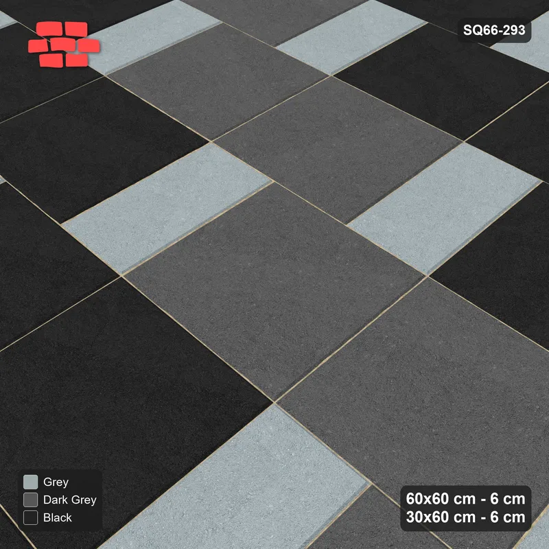 Interlock (Pasco) 60x60 cm · SQ66-293 · Slab Pair + 30x60 Plank Step, Pair Tones, Right, 420 cm · Side view Interlock (Pasco) 60x60 cm · SQ66-293 · Slab Pair + 30x60 Plank Step, Pair Tones, Right, 420 cm · Side view